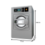 Thumbnail Masina de spalat industriala DOMUS capacitate 11kg si viteza inalta de centrifugare, Factor G 300 - electrica - 4