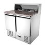Thumbnail Masa rece preparare pizza, profesionala, inox, 2 usi si 5 cuve, 240 lt, 90*70*107 cm - 0