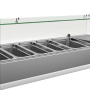 Thumbnail Vitrina ingrediente, inox, 5 cuve GN1/4, 120*33*43 cm - 2