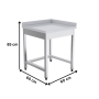Thumbnail Masa de lucru inox coltar rebord dreapta 60*60*85 - 2