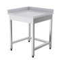 Thumbnail Masa de lucru inox coltar rebord dreapta 70*70*85 - 5
