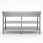 Thumbnail Masa de lucru inox cu polita intermediara si inferioara 240*70*85 - 4