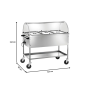Thumbnail CARUCIOR TIP BAIN MARIE CU 3 CUVE SI CUPOLA SEMI-CIRCULARA - 1