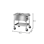 Thumbnail Carucior tip bain marie cu 2 cuve cu temperatura reglabila separat - 1