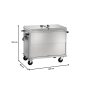 Thumbnail Carucior tip bain marie cu 3 cuve, capace si dulap neutru - 2