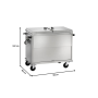 Thumbnail Carucior tip bain marie cu 2 cuve, capace si dulap neutru - 2