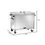 Thumbnail Carucior tip bain marie cu 2 cuve, capace si dulap neutru - 2