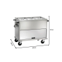Thumbnail Carucior tip bain marie cu 2 cuve si dulap neutru - 2