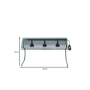 Thumbnail Cadru inox cu 3 lampi infrarosu - 1