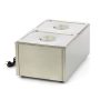 Thumbnail Bain marie de banc cu robinet si 2 cuve GN1/2 cu capac - 2