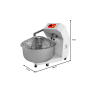 Thumbnail Malaxor cu furca, inox, 50 kg, 67*96*79 cm - 1