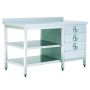 Thumbnail Masa de lucru inox cu polita intermediara si inferioara si 3 sertare 220*60*85 - 0