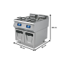 Thumbnail Friteuza electrica profesionala, inox, cu 2 cuve, 25+25 lt - 1