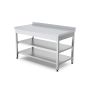 Thumbnail Masa de lucru inox cu polita intermediara si inferioara 160*70*85 - 3