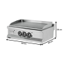 Thumbnail Grill electric profesional, cu suprafata neteda si striata, 90*64*29 cm - 1