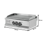 Thumbnail Grill electric profesional, cu suprafata neteda si striata, 90*64*29 cm - 1