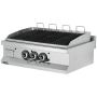 Thumbnail Grill pe gaz profesional, inox, cu roca vulcanica, 90*64*29 cm - 0