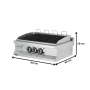 Thumbnail Grill pe gaz profesional, inox, cu roca vulcanica, 90*64*29 cm - 1