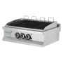 Thumbnail Grill pe gaz profesional, inox, cu roca vulcanica, 90*64*29 cm - 0