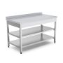 Thumbnail Masa de lucru inox cu polita intermediara si inferioara 200*60*85 - 0