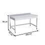 Thumbnail Masa de lucru inox simpla 200*70*85 - 2