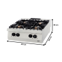 Thumbnail Masina de gatit pe gaz OZTI, inox, cu 4 arzatoare, 80*90*28 cm - 2