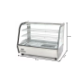 Thumbnail Vitrina calda de banc, inox, 160 lt, 85*57*67 cm - 3