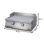 Thumbnail Grill electric profesional OZTI, inox, cu suprafata neteda, 80*70*28 cm - 1