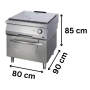 Thumbnail Masina de gatit pe gaz OZTI, inox, cu placa radianta si cuptor, 80*90*85 cm - 3