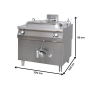 Thumbnail Marmita pe gaz, profesionala, OZTI, inox, 250 lt, incalzire  indirecta, 100*110*85 cm - 1