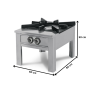 Thumbnail Aragaz de podea profesional, inox, 1 arzator central, 27,24 kW, 60*80*50 cm - 1