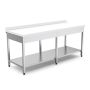 Thumbnail Masa de lucru inox cu blat din polietilena si polita inferioara 240*70*85 - 0