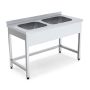 Thumbnail Spalator inox cu 2 cuve 120*70*85 - 0
