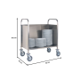 Thumbnail Carucior inox transport farfurii cu 1 polita - 1