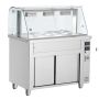 Thumbnail Bain-marie 3 tavi GN 1/1 cu dulap neutru si geam panoramic, 110 cm - 1