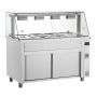Thumbnail Bain-marie 5 tavi GN 1/1 cu dulap neutru si geam panoramic, 178 cm - 0