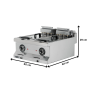 Thumbnail Friteuza electrica profesional, inox, cu 2 cuve, 2*10 lt - 1