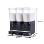 Thumbnail Aparat dozator special suc, ayran, iaurt, ceai rece, cafea rece capacitate 3 bazine 20 lt cu mixer - 4