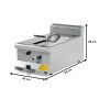 Thumbnail Friteuza gaz profesional, inox, cu 1 cuva, 10 lt - 1