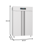 Thumbnail Dulap congelare vertical inox, FRENOX cu 2 usi, pentru patiserie, 114 tavi 40x60, 1700 lt - 2