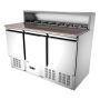 Thumbnail Masa rece preparare pizza, profesionala, inox, 3 usi si 8 cuve, 402 lt, 136*70*107 cm - 0