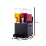 Thumbnail Aparat dozator suc, granita, crema de cafea, crema de cappuccino, serbet, 2 bazine*12 lt cu mixer - 6