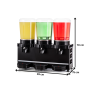 Thumbnail Aparat dozator special suc, ayran, iaurt, ceai rece, cafea rece, panou analog, capacitate 3 bazine 10 lt cu mixer - 4