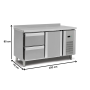 Thumbnail Masa rece, profesionala, inox, 1 usa, 2 sertare, 150*70*85 cm - 3