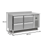 Thumbnail Masa rece, profesionala, inox, 4 sertare, 150*70*85 cm - 3