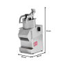 Thumbnail Masina de taiat, razuit si prelucrat robot legume fructe brânzeturi profesionala, 400 kg/h, 3 discuri incluse - 2