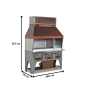 Thumbnail Grill pe carbuni profesional, inox, cu hota monobloc, 160*75*215 cm - 1