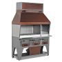 Thumbnail Grill pe carbuni profesional, inox, cu hota monobloc, 215*75*215 cm - 0
