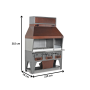 Thumbnail Grill pe carbuni profesional, inox, cu hota monobloc, 215*75*215 cm - 1