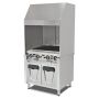 Thumbnail Grill pe gaz profesional, inox, cu hota monobloc, 97*85*215 cm - 0